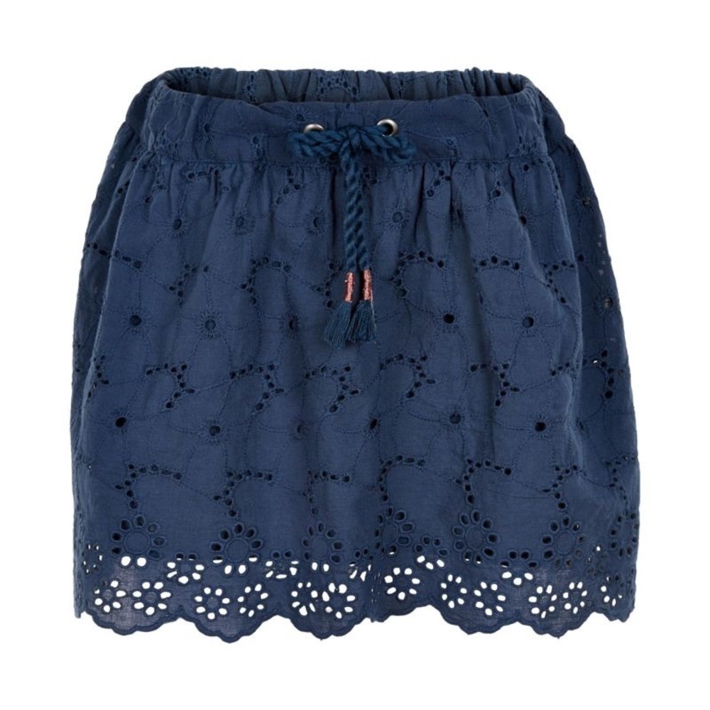 Navy broderie anglaise skirt